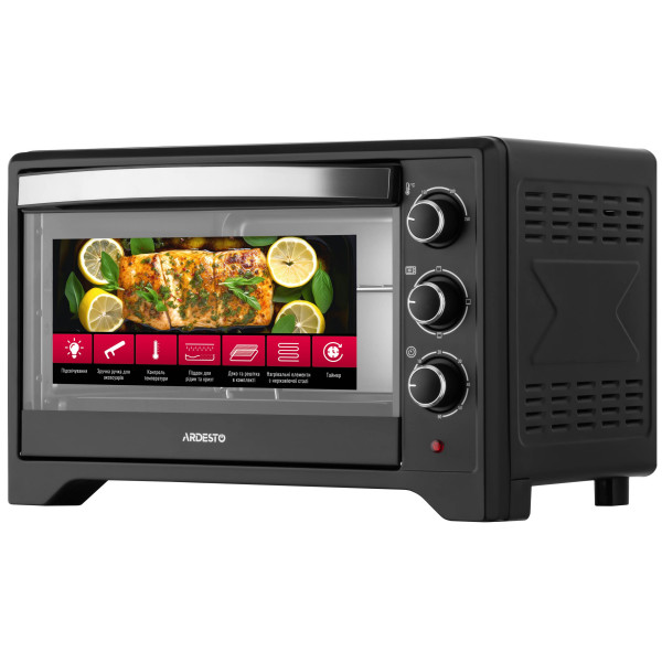 Піч електрична ARDESTO, 33л, 1615Вт, механіч., чорний