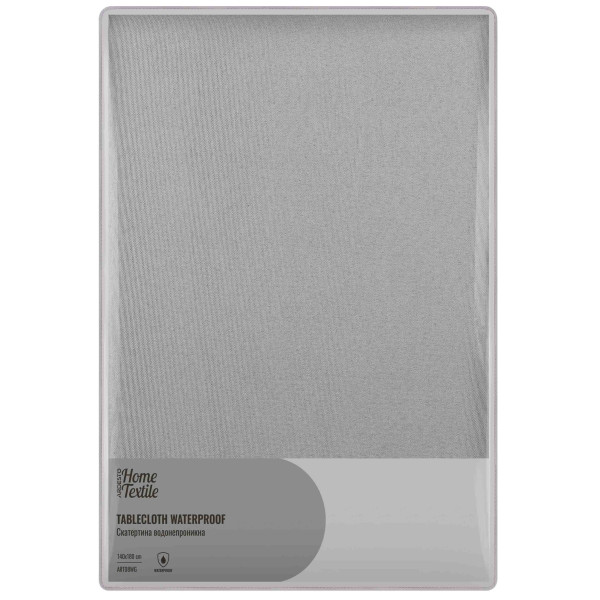 Скатертина ARDESTO Waterproof 140х180см, 100% поліестер, сірий