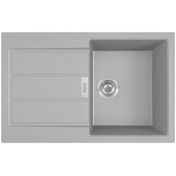Мийка кухонна Franke Sirius, тектонайт, прямокутник, з крилом, 780х500х200мм, чаша - 1, накладна, 2 S2D 611-78 , сірий
