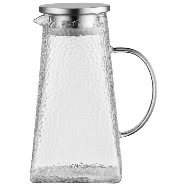 Глечик з кришкою ARDESTO, 1500мл, боросилікатне скло, нержавіюча сталь, прозорий