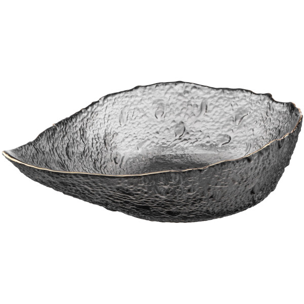 Салатник ARDESTO Leaf, 21.5см, скло, сірий