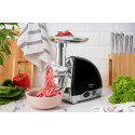 М'ясорубка ARDESTO, 1800Вт, 2кг/хв, 3 решітки, насадка для ковбас, кеббе, 4 терки, пластик, чорно-сріб.