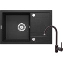 Набір для кухні Deante Corio, гранітна мийка ZRC_2113 + зміш. BEN_262M, графіт