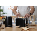 Тостер ARDESTO Wood Modern, 800Вт, метал, 2 слоти, чорний