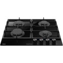 Варильна поверхня Hansa газова на склі, 59см, чавун, чорний