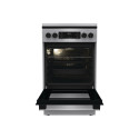 Плита Gorenje комбінована, 62л, 50x60см, метал. кришка, дисплей, емальовані реш, титан