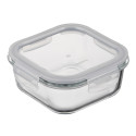 Контейнер для зберігання харчових продуктів ARDESTO Gemini 0.8л, боросилікатне скло, пластик, квадратний, прозорий