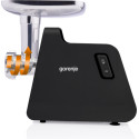 М'ясорубка Gorenje, 2000Вт, 2,6кг/хв, 2 решітки, пластик/метал, чорний