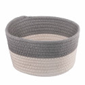 Кошик плетений для зберігання ARDESTO Vigor 3.5л, бавовняний шпагат, сірий, білий