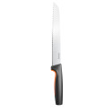 Кухонний ніж для хліба Fiskars Functional Form, 21.3см, нержавіюча сталь, пластик, чорний