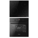 Комплект Hansa (духовка електрична + поверхня склокерамічна), чорний