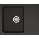 Мийка кухонна Franke Orion, тектонайт, прямокутник, з крилом, 620х500х180мм, чаша - 1, накладна, OID 611-62, чорний