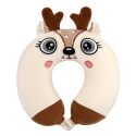 Подушка для шиї ARDESTO Travel Reindeer 30х30см, поліуретанова піна, білий