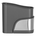 Органайзер для щіток ARDESTO Minimalism, 15х10х13.5см, пластик, нержавіюча сталь, сірий