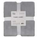 Плед ARDESTO Flannel 200х220см, 100% поліестер, сірий світлий