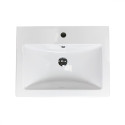 Раковина, умивальник Adamant CERS, штучний камінь, прямокут., з отвором для змішувача, з отвором для переливу, 495x390x158мм, накладний, білий