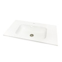 Раковина, умивальник Adamant FRATE, штучний камінь, прямокут., з отвором для змішувача, з отвором для переливу, 795x450x125мм, накладний, білий
