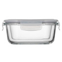 Контейнер для зберігання харчових продуктів ARDESTO Gemini 0.8л, боросилікатне скло, пластик, квадратний, прозорий