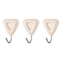 Набір гачків самоклеючих ARDESTO Трикутничок 3шт, пластик, бежевий