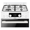 Плита Hansa комбінована, 65л, 50x60см, дисплей, конвекція, чавун, білий