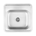Мийка кухонна Deante Techno, нерж.сталь, кадратна, без крила, 380х390х150мм, чаша - 1, накладна, нерж