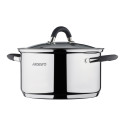 Каструля зі скляною кришкою ARDESTO Gemini Salerno, 3.4л, нержавіюча сталь, силікон