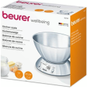 Ваги Beurer кухонні з чашею, 5кг, 2хААА , нержавіюча сталь, сірий