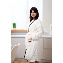 Халат жіночий ARDESTO Stripe, розмір L/XL, 100% поліестер, білий