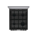 Плита Gorenje комбінована, 62л, 50x60см, метал. кришка, дисплей, емальовані реш, титан