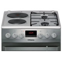 Плита Hansa з комбі. вар. поверхнею, 50х60см, 62л, емаль, газ контр., дисплей, нержавіюча сталь