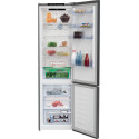 Холодильник Beko з нижн. мороз., 203x60x67, xолод.відд.-253л, мороз.відд.-109л, 2дв., E, NF, HarvestFresh, нержавіюча сталь чорного кольору