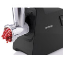 М'ясорубка Gorenje, 2000Вт, 2,6кг/хв, 2 решітки, пластик/метал, чорний