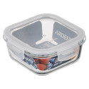 Контейнер для зберігання харчових продуктів ARDESTO Gemini 0.8л, боросилікатне скло, пластик, квадратний, прозорий