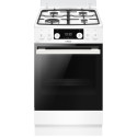 Плита Hansa комбінована, 65л, 50x60см, дисплей, конвекція, чавун, білий