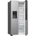 Холодильник SBS Gorenje, 179х70х92см, 2 двері, 376(190)л, А++, NF+, Інв., Зона св-ті, диспенсер, генератор льоду, Зовн. Диспл, нерж