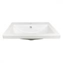 Раковина, умивальник Adamant CERS, штучний камінь, прямокут., з отвором для змішувача, з отвором для переливу, 495x390x158мм, накладний, білий