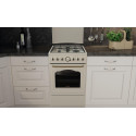 Плита Gorenje комбінована, 70л, 50x60см, дисплей, газ-контроль, чавун, слонової кістки