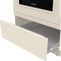 Плита Gorenje комбінована, 70л, 50x60см, дисплей, газ-контроль, чавун, слонової кістки