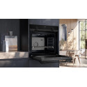 Духова шафа Siemens електрична, 76л, A, дисплей, конвекція, телескопічні направляючі, чорний