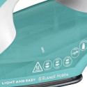 Праска Russell Hobbs Light & Easy, 2400Вт, 240мл, паровий удар -30гр, постійна пара - 110гр, Anti-calc, нерж. сталь, бірюзовий