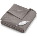 Електроковдра Beurer, від мережі, 180х130см, 100Вт, 6 режимів, фліс, сірий