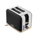 Тостер ARDESTO Wood Modern, 800Вт, метал, 2 слоти, чорний