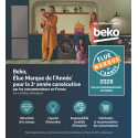 Холодильник Beko з нижн. мороз., 201x54x60, xолод.відд.-153л, мороз.відд.-133л, 2дв., E, Combi, білий