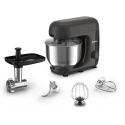 Кухонна машина Tefal Bake Essential 800Вт, чаша-метал, корпус-метал/пластик, насадок-4, чорний