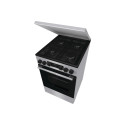 Плита Gorenje комбінована, 62л, 50x60см, метал. кришка, дисплей, емальовані реш, титан