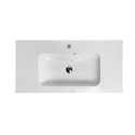 Раковина, умивальник Adamant FRATE, штучний камінь, прямокут., з отвором для змішувача, з отвором для переливу, 795x450x125мм, накладний, білий