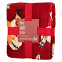 Плед ARDESTO Flannel 160х200см, 100% поліестер, різдвяні коргі