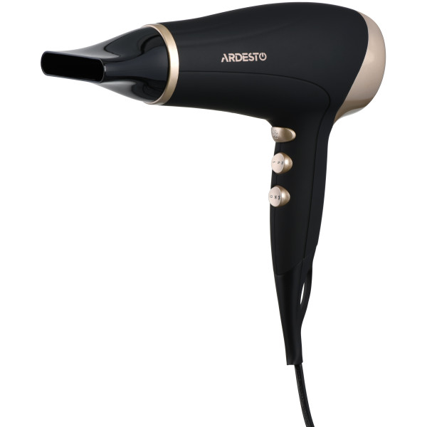 Фен ARDESTO Gemini HD-522, 1800-2200Вт, 2 швидкості, 3 темпер. режими , функція Cool Shot, чорний