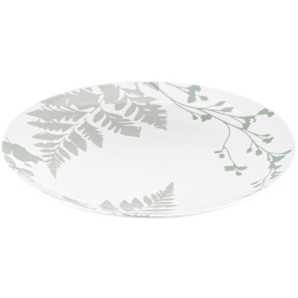 Тарілка обідня ARDESTO Capri, 26.8см, порцеляна, біло-зелений