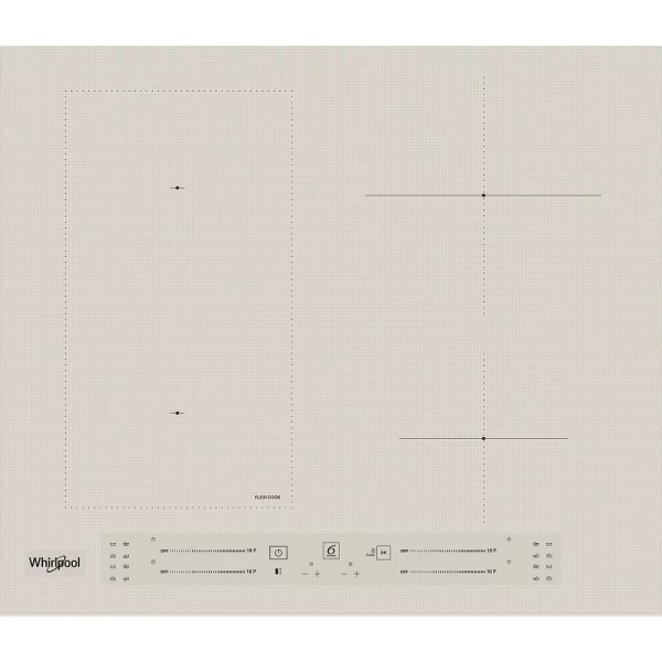 Варильна поверхня Whirlpool індукційна, 60см, розширена зона, бежевий